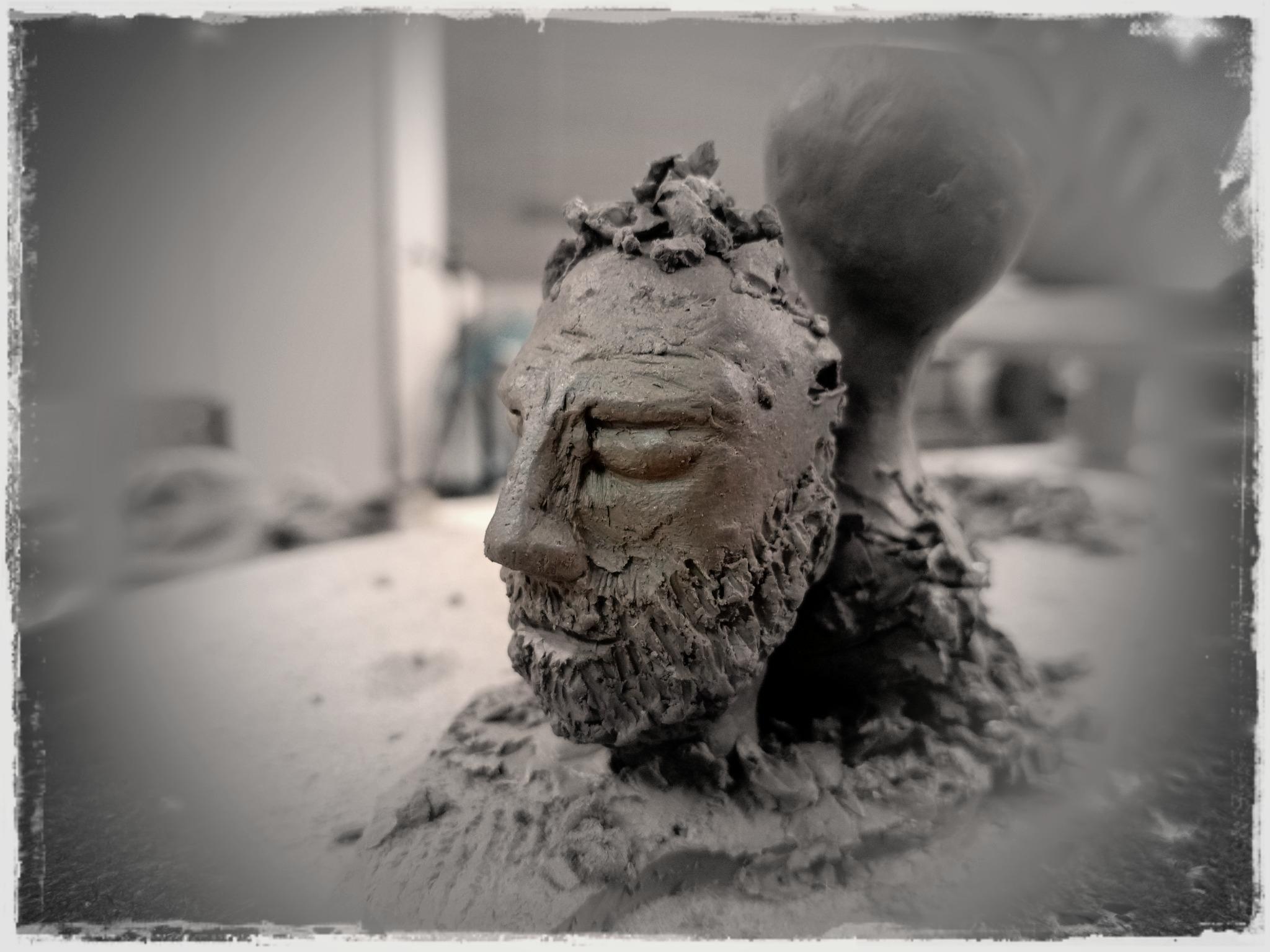 Texture d'argile, matière et geste